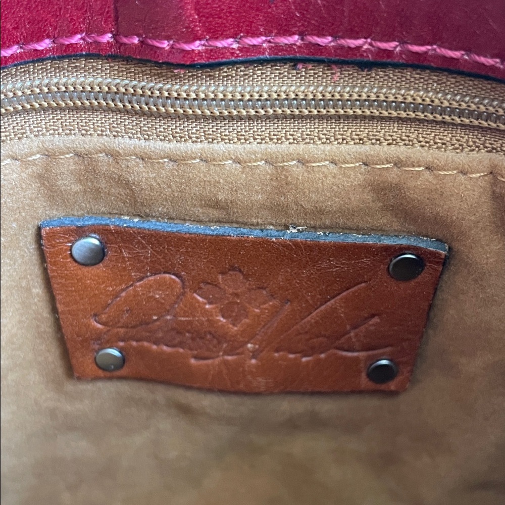 Patricia Nash Red Leather Crossbody Bag with Coin Accents - Picture 2 of 13